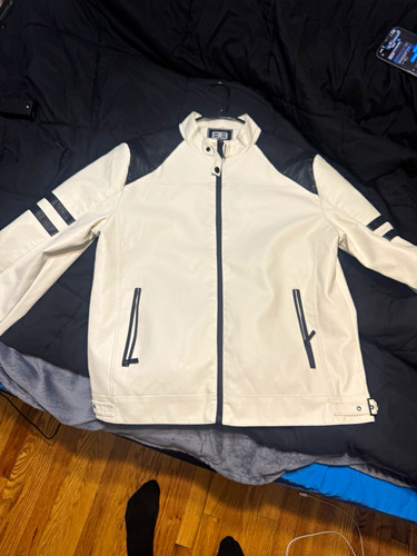 Men white black biker - bb, white/black